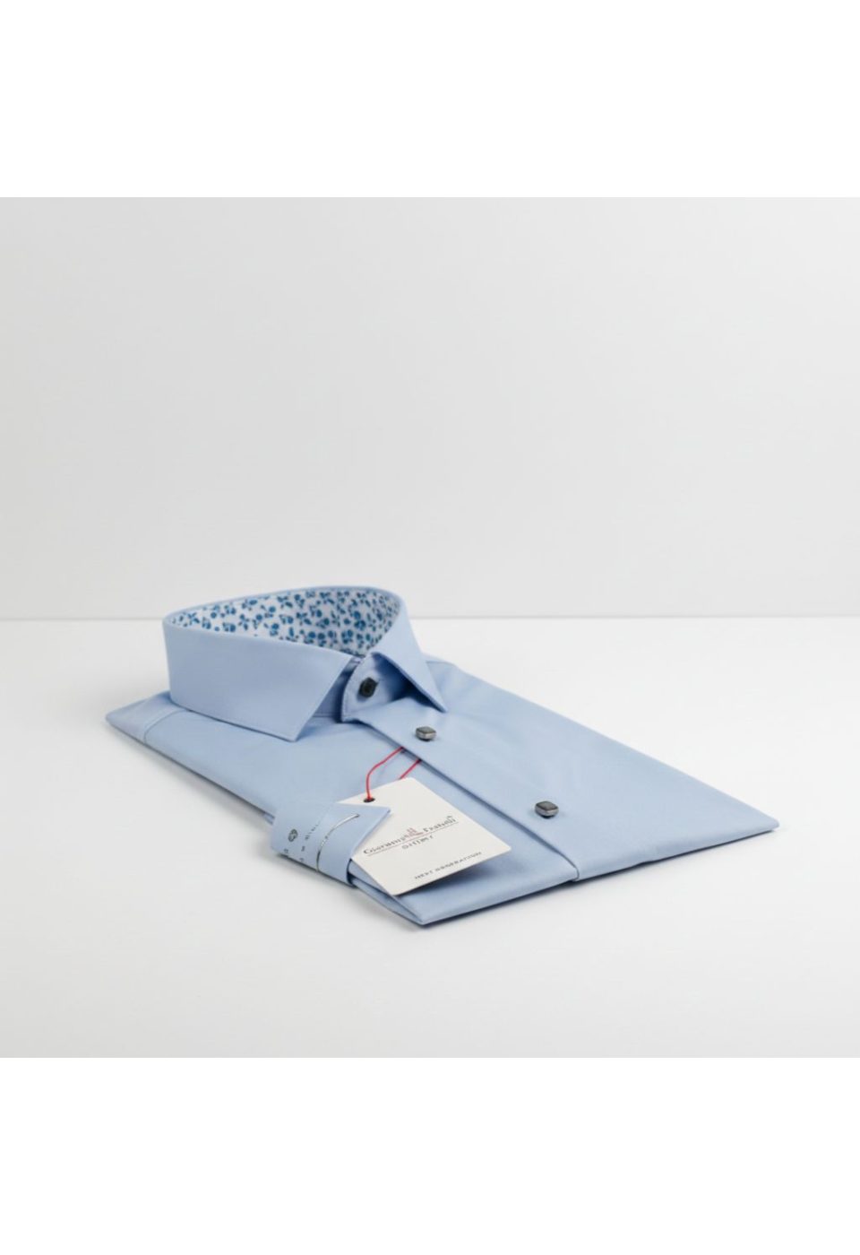 Slim Fit Kısa Kol Düz Renk Saten Erkek Gömlek 3GMK327070003 - Giovanni Fratelli