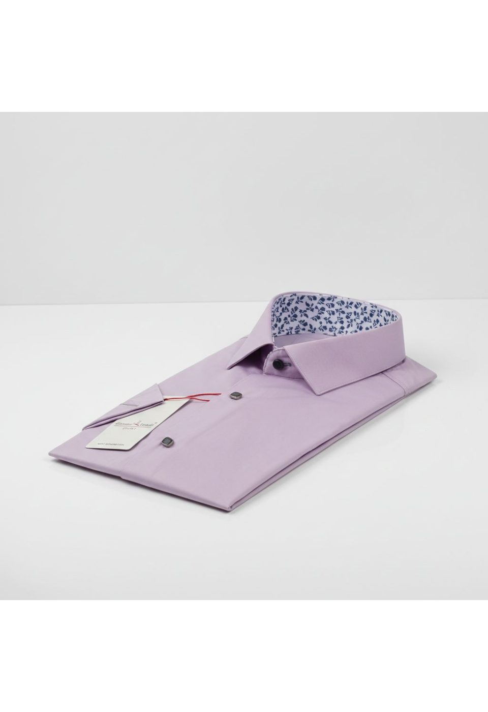 Slim Fit Kısa Kol Düz Renk Saten Erkek Gömlek 3GMK327070007 - Giovanni Fratelli