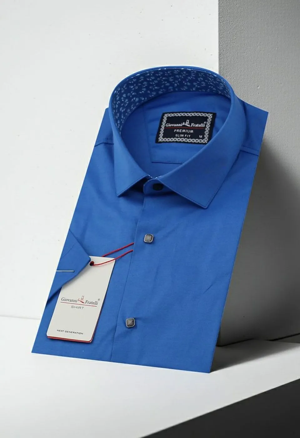 Slim Fit Kısa Kol Düz Renk Saten Erkek Gömlek 3GMK327070008