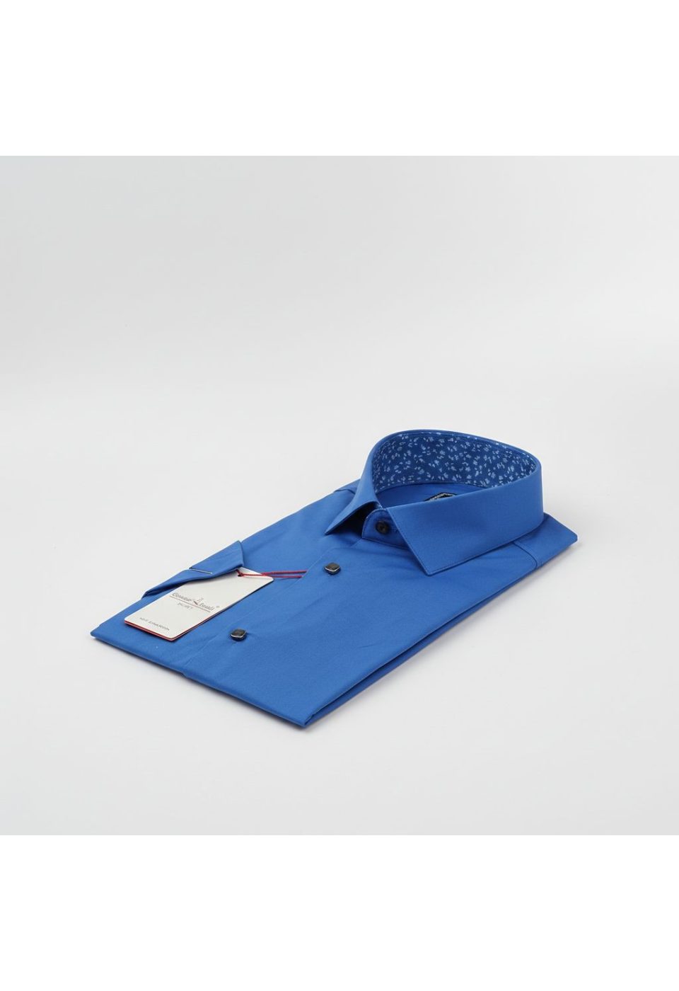 Slim Fit Kısa Kol Düz Renk Saten Erkek Gömlek 3GMK327070008 - Giovanni Fratelli