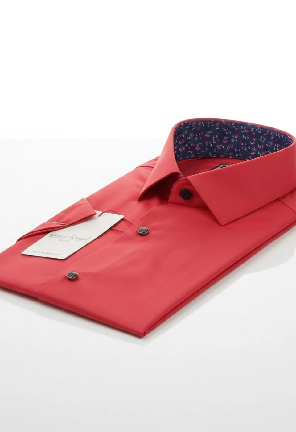 Slim Fit Kısa Kol Düz Renk Saten Erkek Gömlek 3GMK327070009