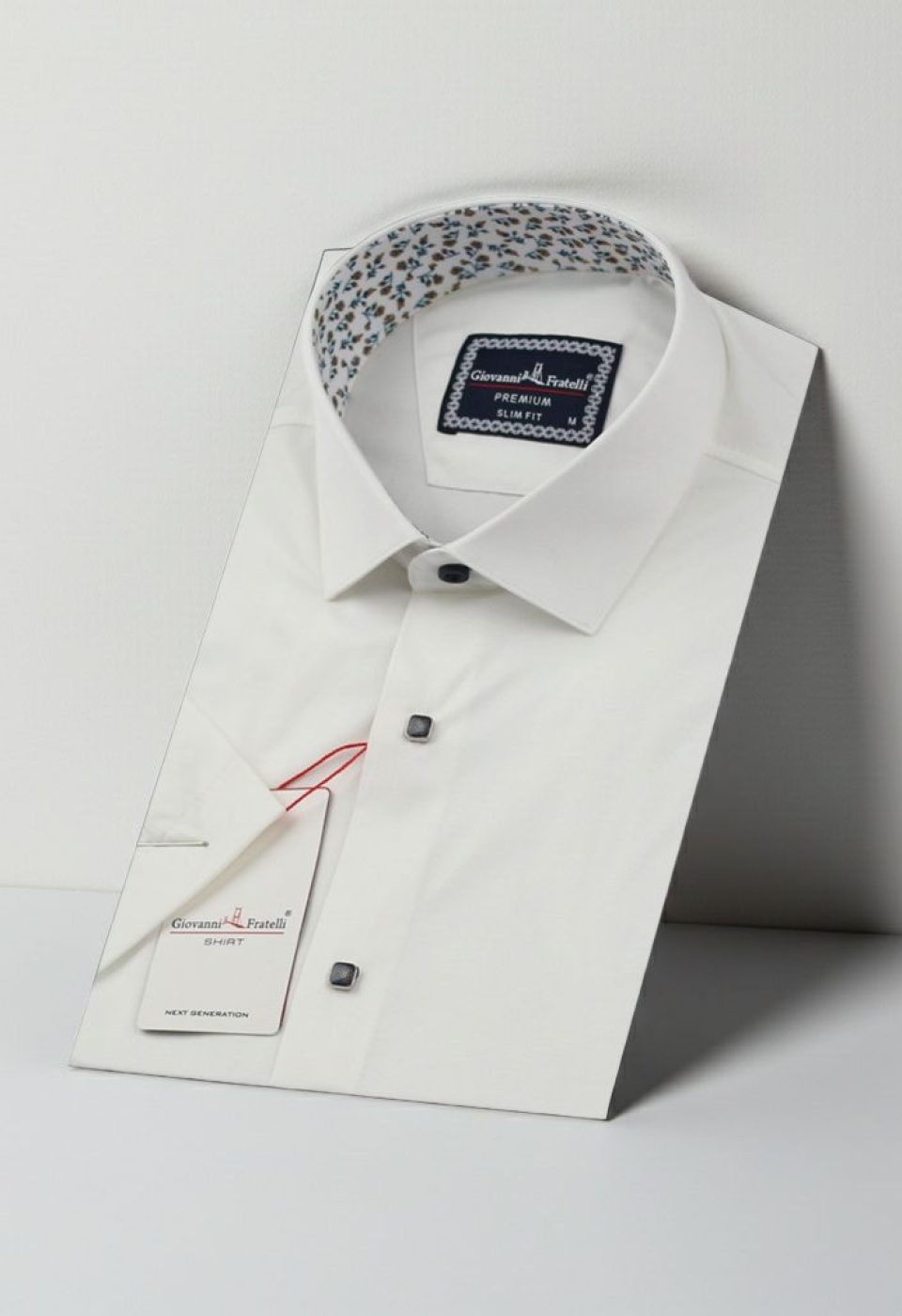 Slim Fit Kısa Kol Düz Renk Saten Erkek Gömlek 3GMK327070010 - Giovanni Fratelli