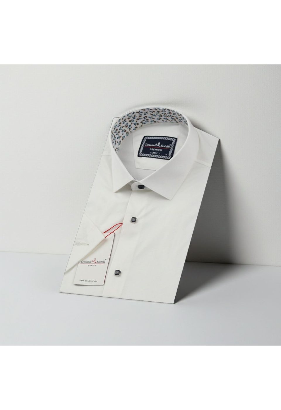 Slim Fit Kısa Kol Düz Renk Saten Erkek Gömlek 3GMK327070010 - Giovanni Fratelli