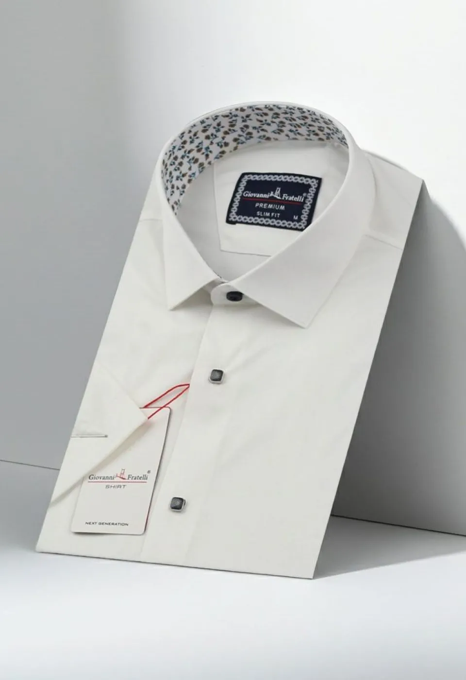 Slim Fit Kısa Kol Düz Renk Saten Erkek Gömlek 3GMK327070010