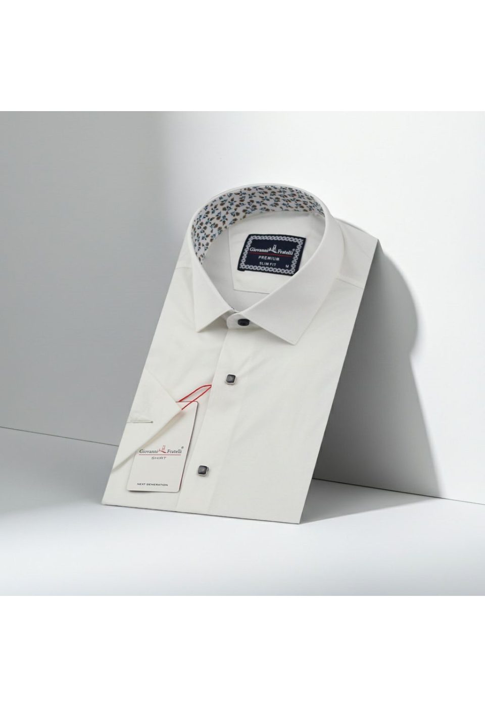 Slim Fit Kısa Kol Düz Renk Saten Erkek Gömlek 3GMK327070010 - Giovanni Fratelli