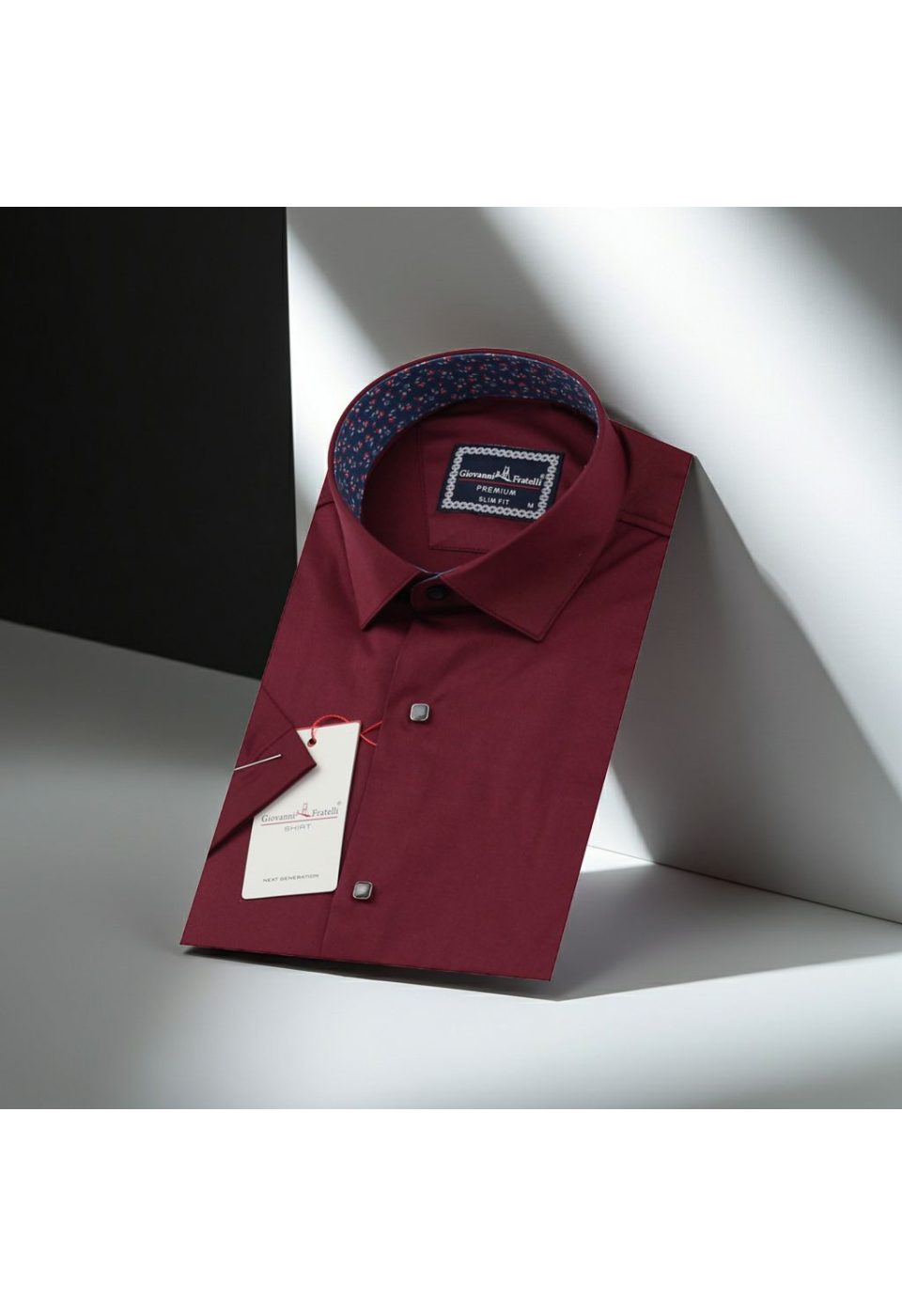Slim Fit Kısa Kol Düz Renk Saten Erkek Gömlek 3GMK327070011 - Giovanni Fratelli