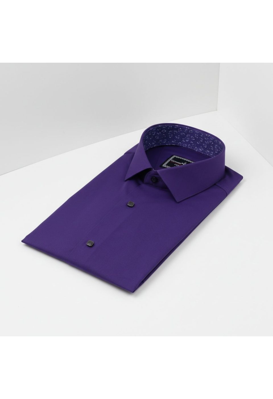 Slim Fit Kısa Kol Düz Renk Saten Erkek Gömlek 3GMK327070012 - Giovanni Fratelli