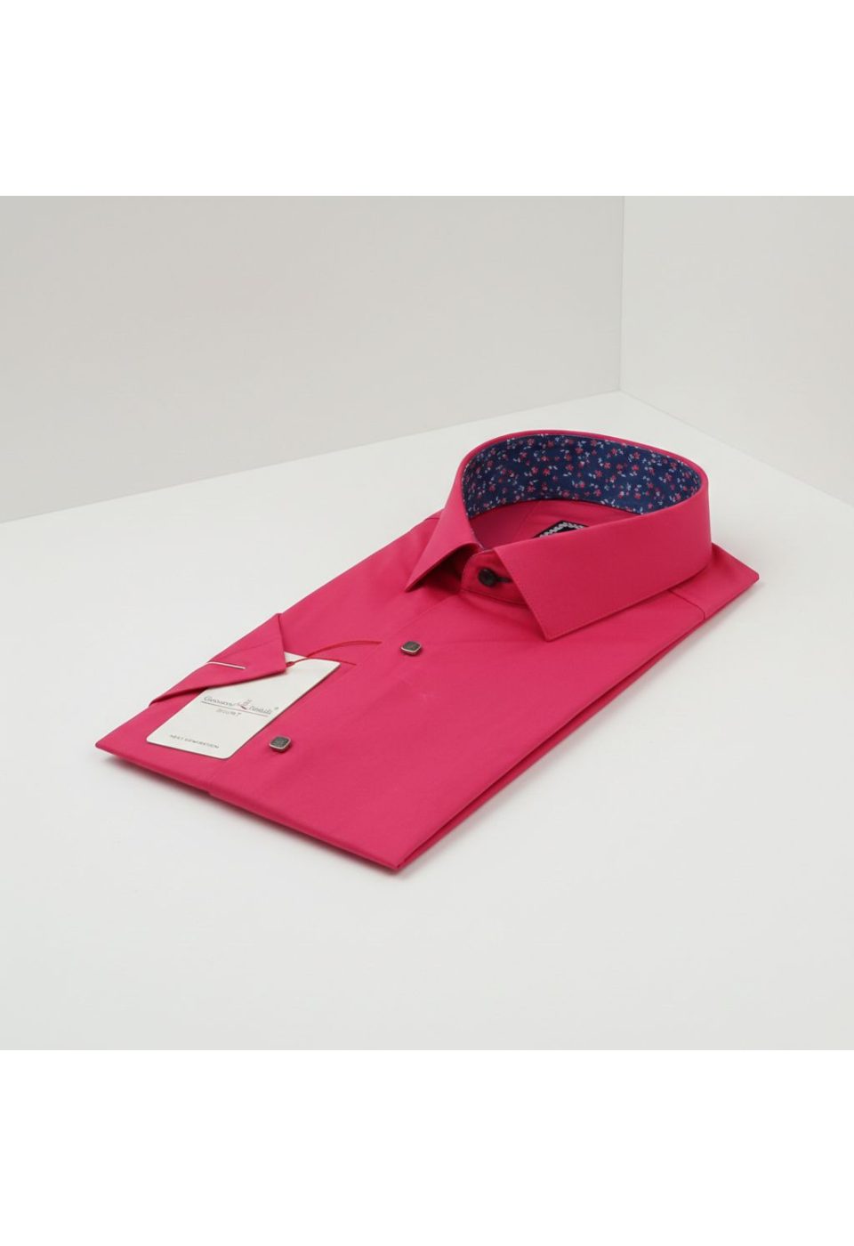 Slim Fit Kısa Kol Düz Renk Saten Erkek Gömlek 3GMK327070013 - Giovanni Fratelli