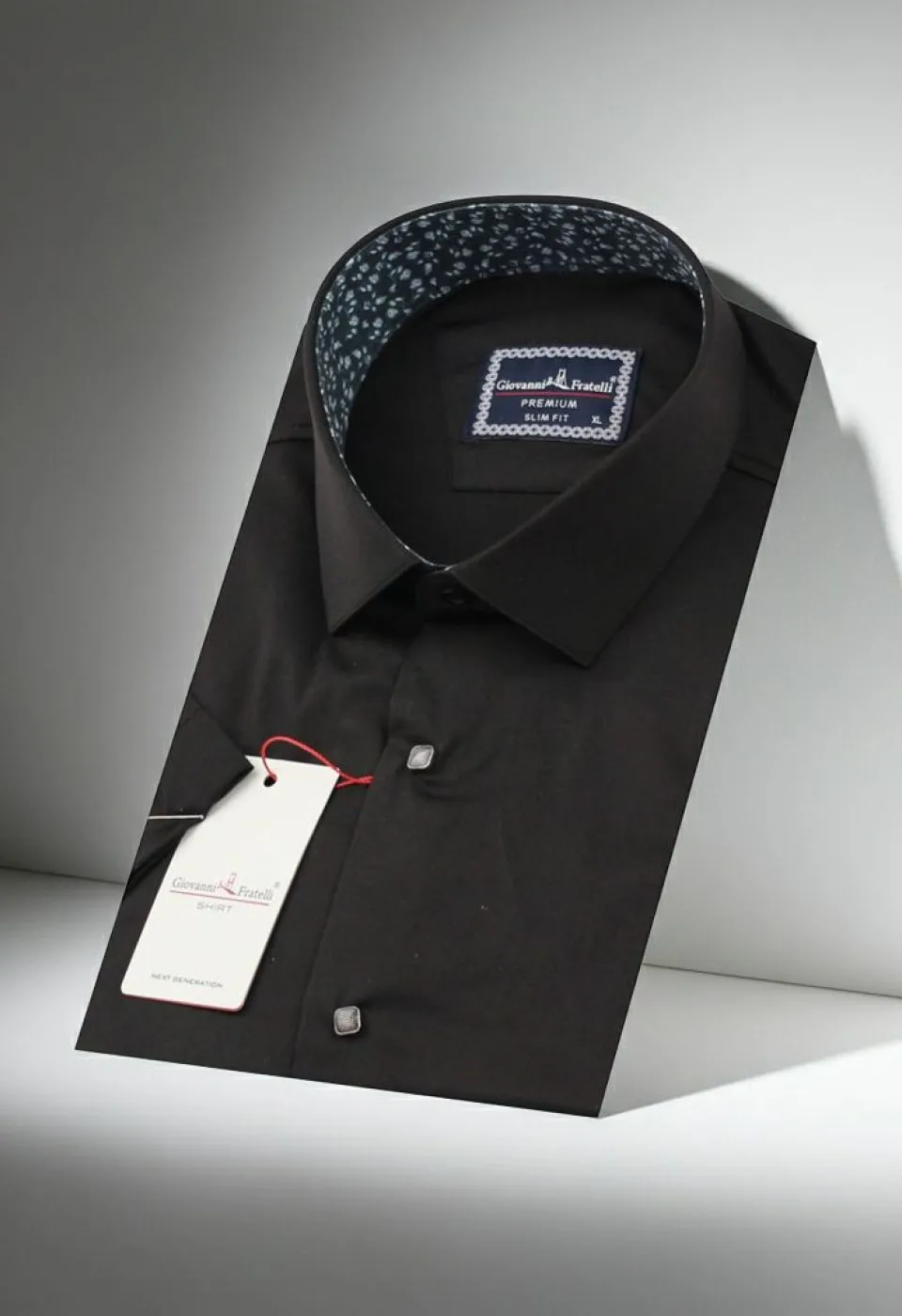 Slim Fit Kısa Kol Düz Renk Saten Erkek Gömlek 3GMK327070014