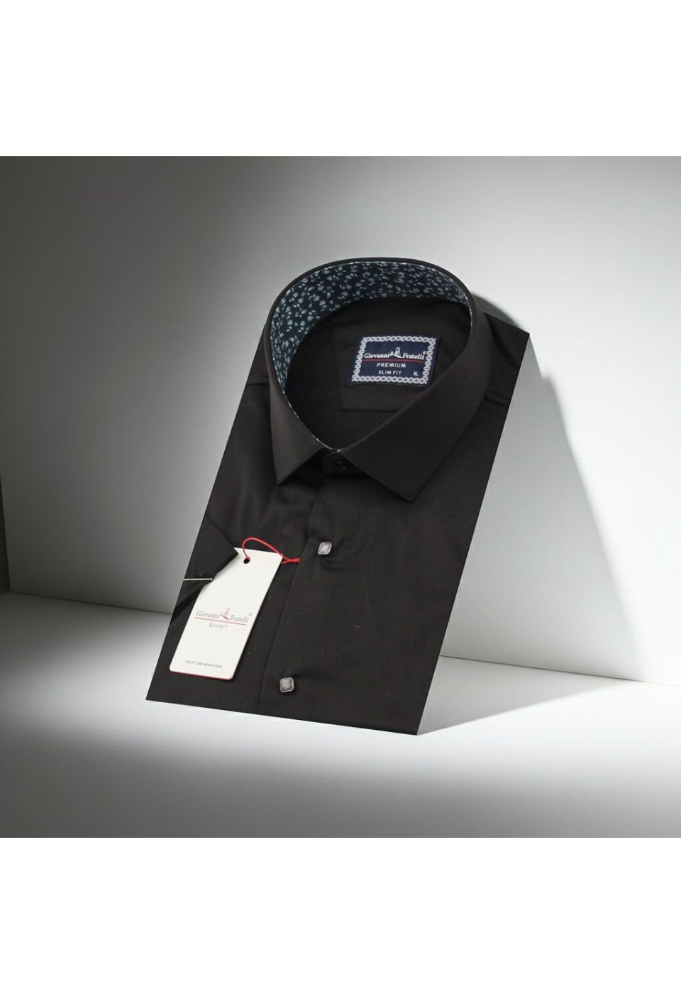 Slim Fit Kısa Kol Düz Renk Saten Erkek Gömlek 3GMK327070014 - Giovanni Fratelli