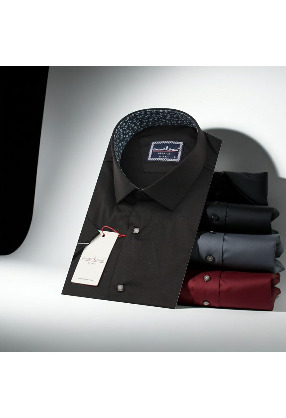 Slim Fit Kısa Kol Düz Renk Saten Erkek Gömlek 3GMK327070014 - Giovanni Fratelli