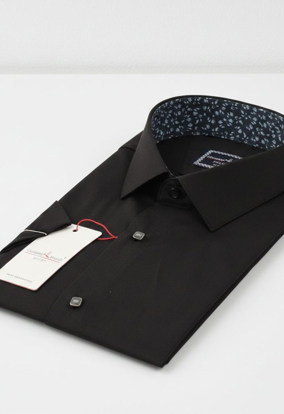 Slim Fit Kısa Kol Düz Renk Saten Erkek Gömlek 3GMK327070014 - Giovanni Fratelli