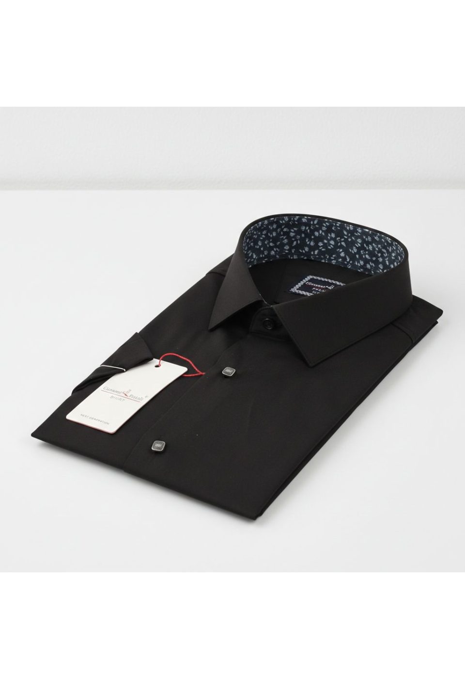 Slim Fit Kısa Kol Düz Renk Saten Erkek Gömlek 3GMK327070014 - Giovanni Fratelli