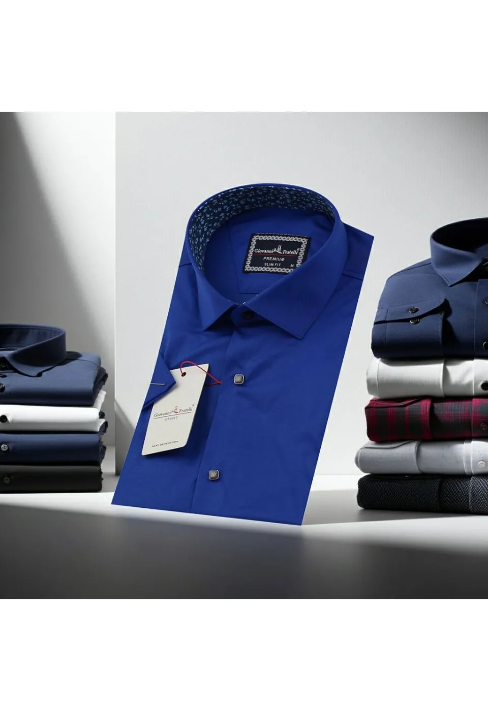 Slim Fit Kısa Kol Düz Renk Saten Erkek Gömlek 3GMK327070015 - Giovanni Fratelli