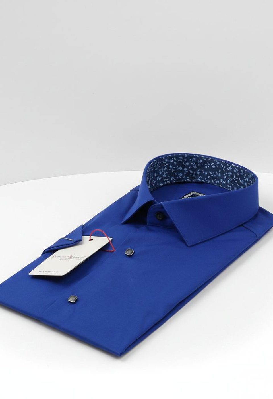 Slim Fit Kısa Kol Düz Renk Saten Erkek Gömlek 3GMK327070015 - Giovanni Fratelli