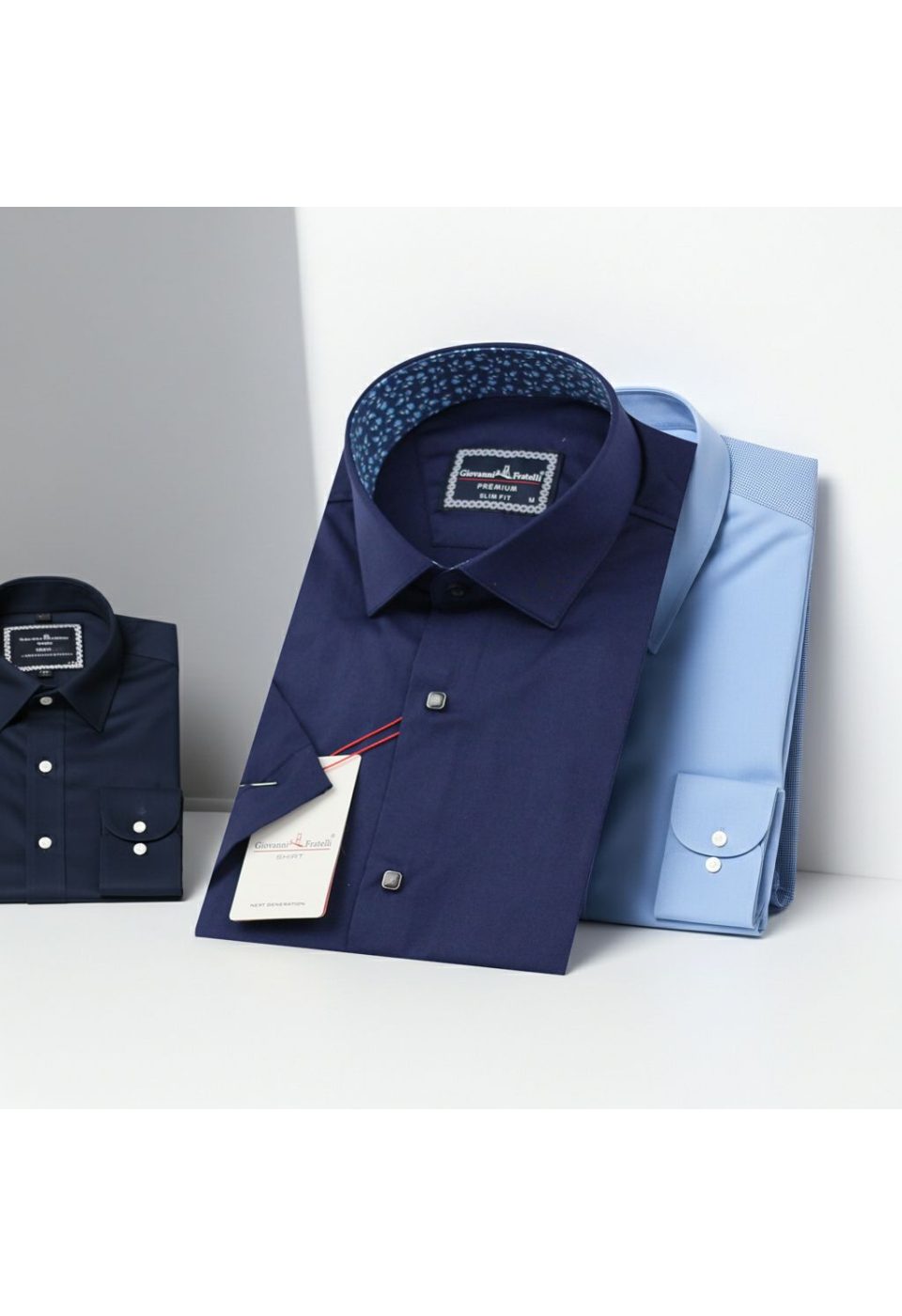 Slim Fit Kısa Kol Düz Renk Saten Erkek Gömlek 3GMK327070016 - Giovanni Fratelli