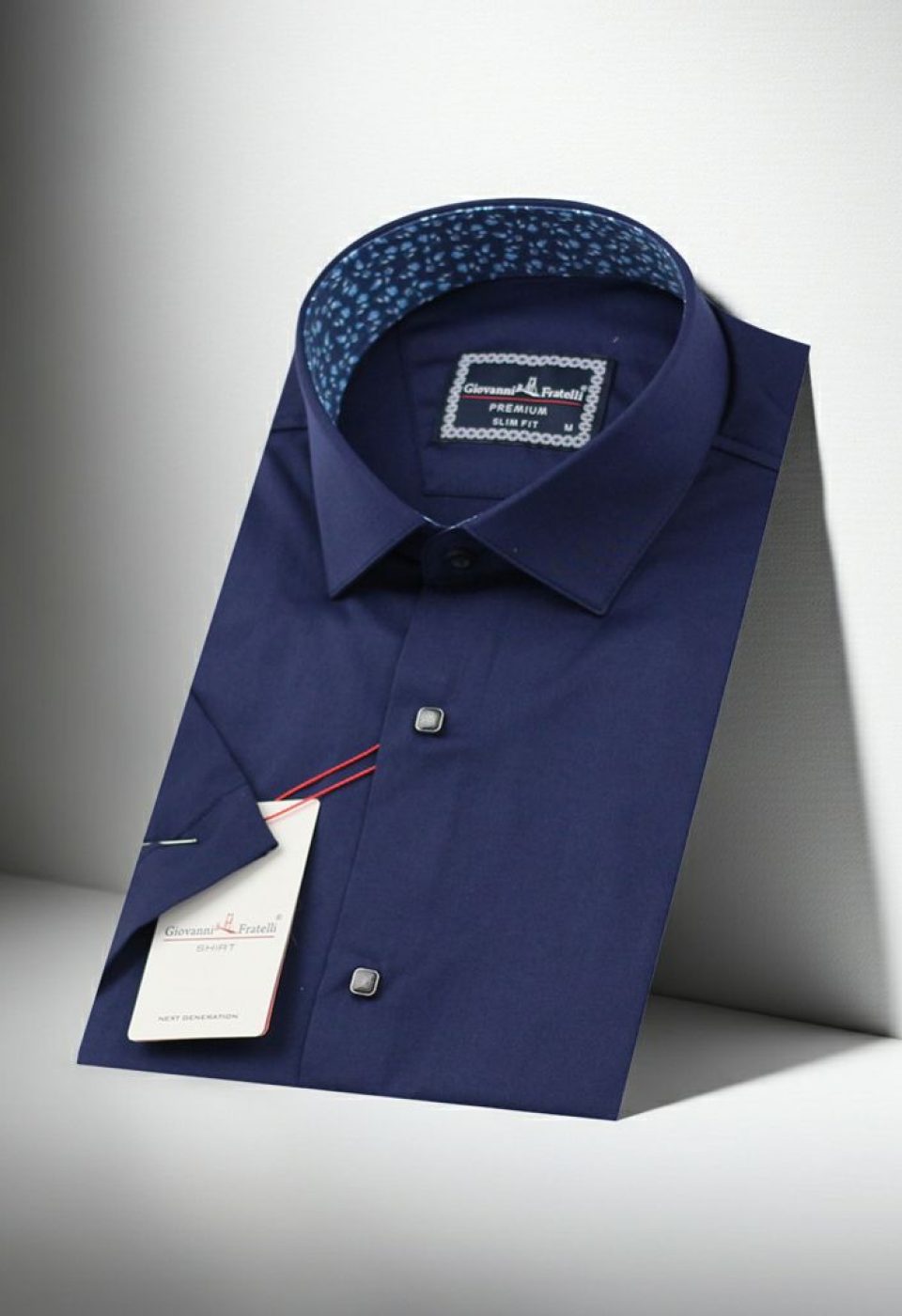 Slim Fit Kısa Kol Düz Renk Saten Erkek Gömlek 3GMK327070016