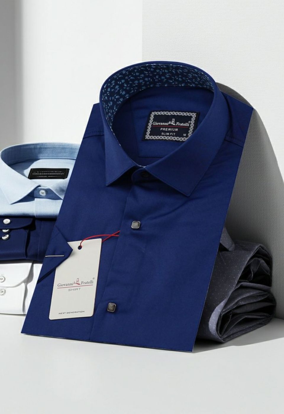 7070 CR K SATIN 017 Slim Fit Kısa Kol Düz Renk Saten Erkek Gömlek 3GMK327070017 - Giovanni Fratelli