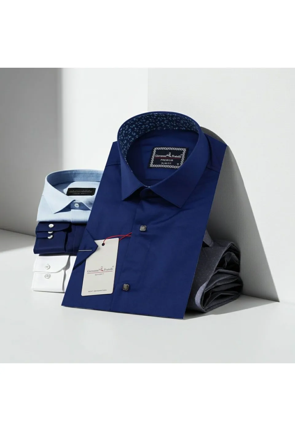 Slim Fit Kısa Kol Düz Renk Saten Erkek Gömlek 3GMK327070017 - Giovanni Fratelli
