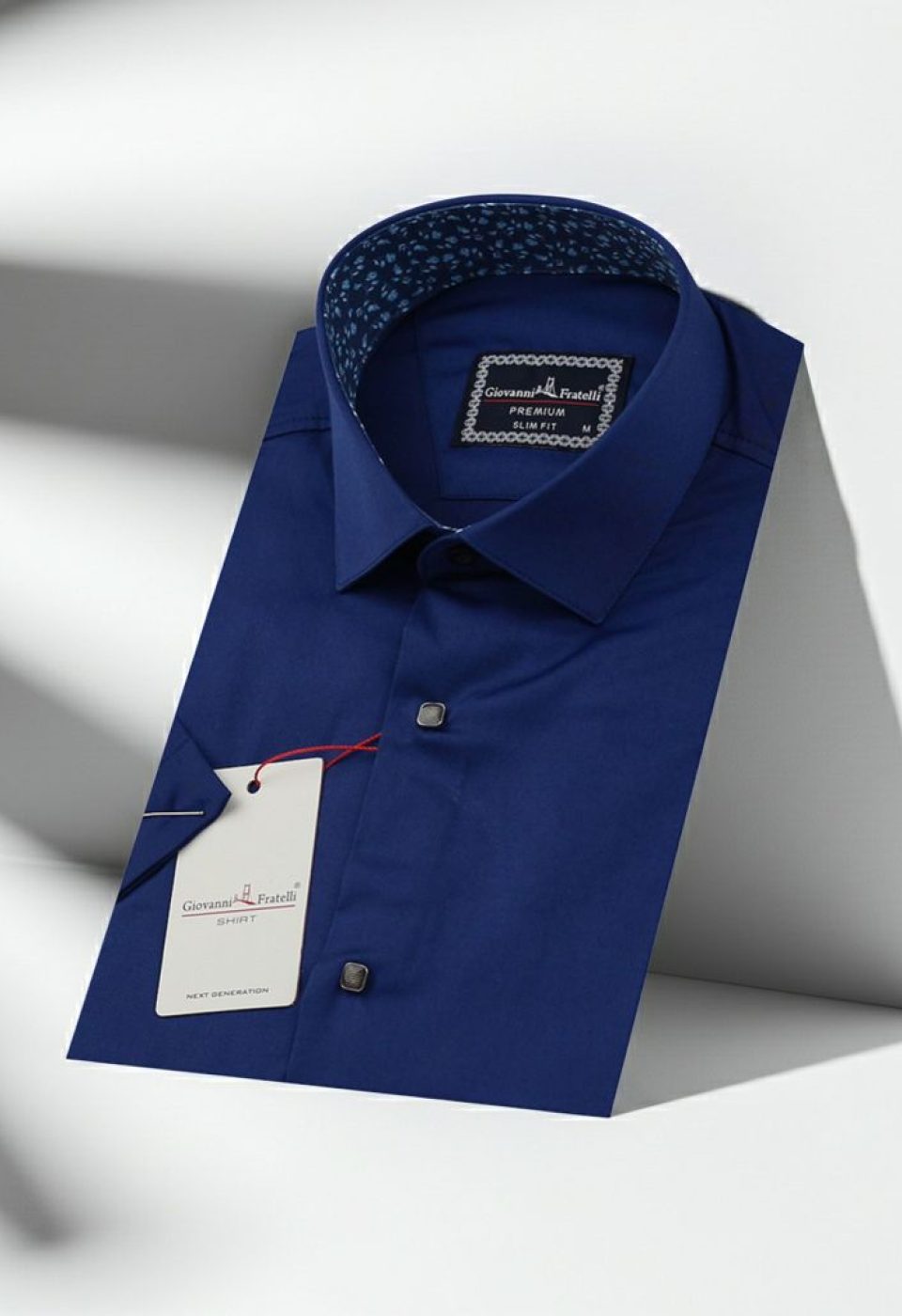 Slim Fit Kısa Kol Düz Renk Saten Erkek Gömlek 3GMK327070017