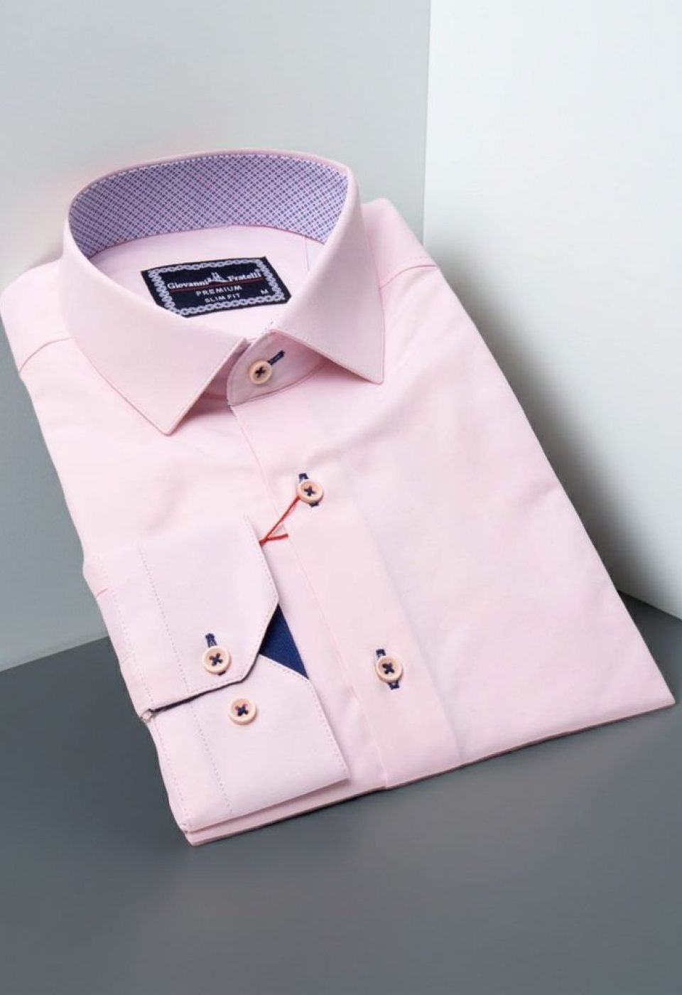 Slim Fit Uzun Kol Düz Renk Saten Erkek Gömlek 3GMK317090023