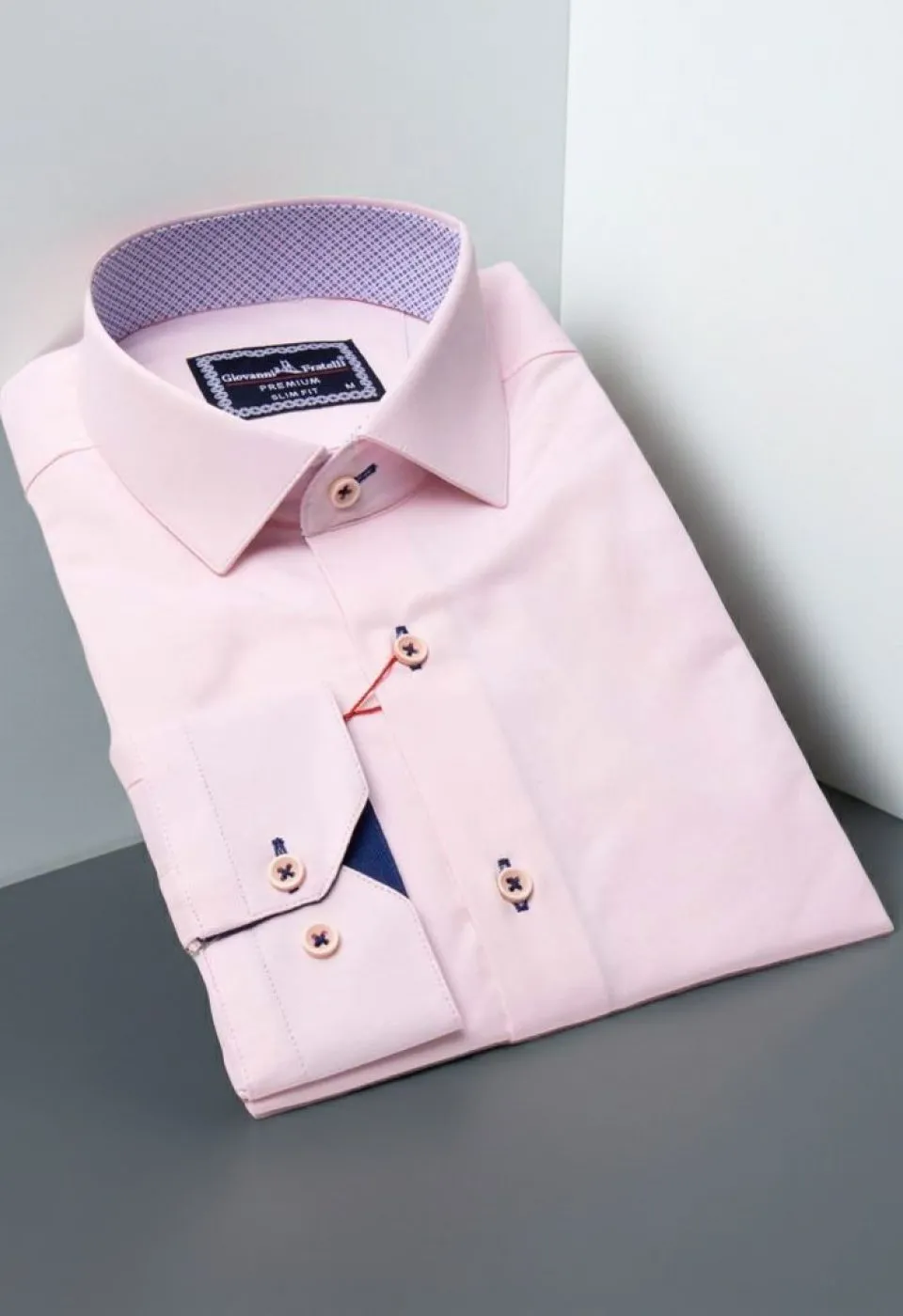 Slim Fit Uzun Kol Düz Renk Saten Erkek Gömlek 3GMK317090023