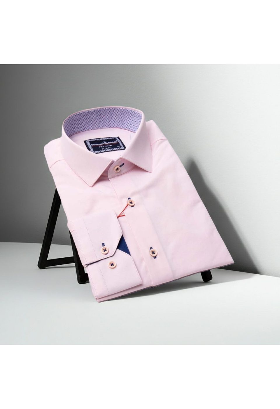 Slim Fit Uzun Kol Düz Renk Saten Erkek Gömlek 3GMK317090023 - Giovanni Fratelli