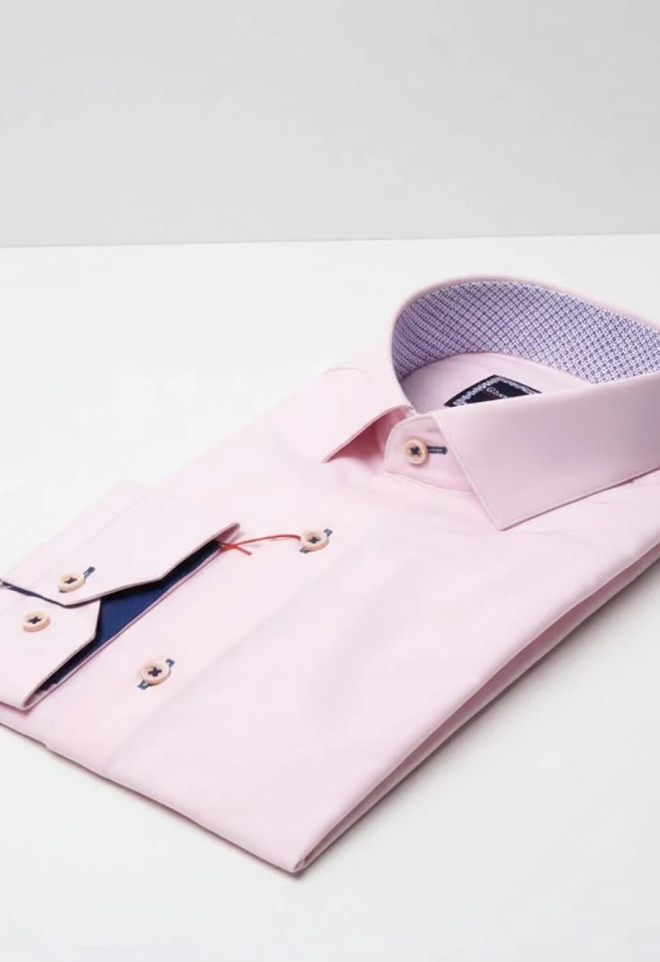 Slim Fit Uzun Kol Düz Renk Saten Erkek Gömlek 3GMK317090023
