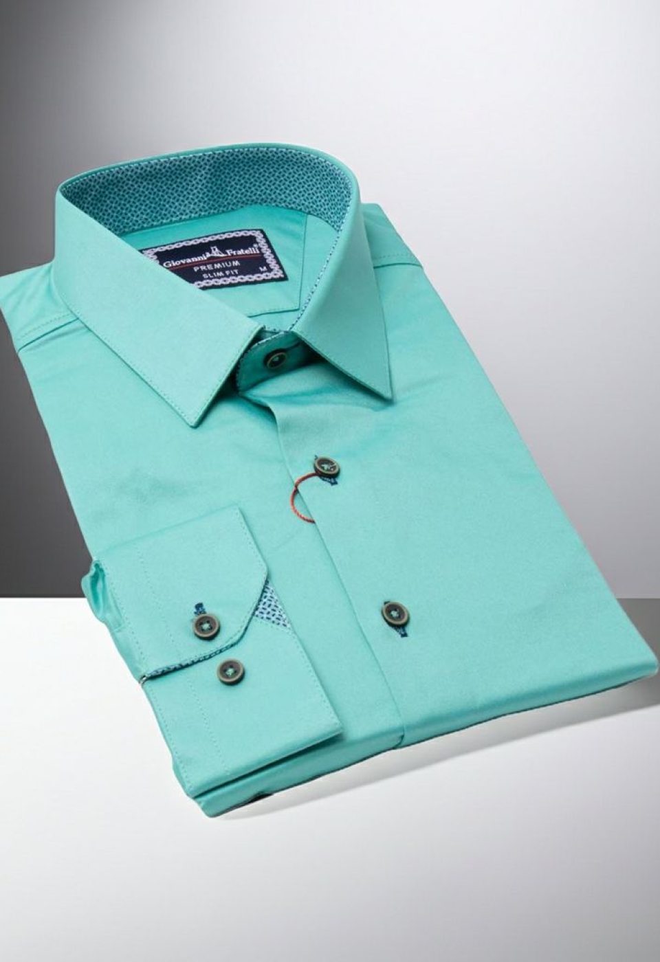 Slim Fit Uzun Kol Düz Renk Saten Erkek Gömlek 3GMK317090024 - Giovanni Fratelli