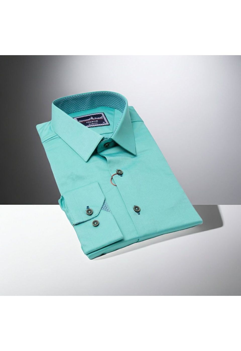 Slim Fit Uzun Kol Düz Renk Saten Erkek Gömlek 3GMK317090024 - Giovanni Fratelli