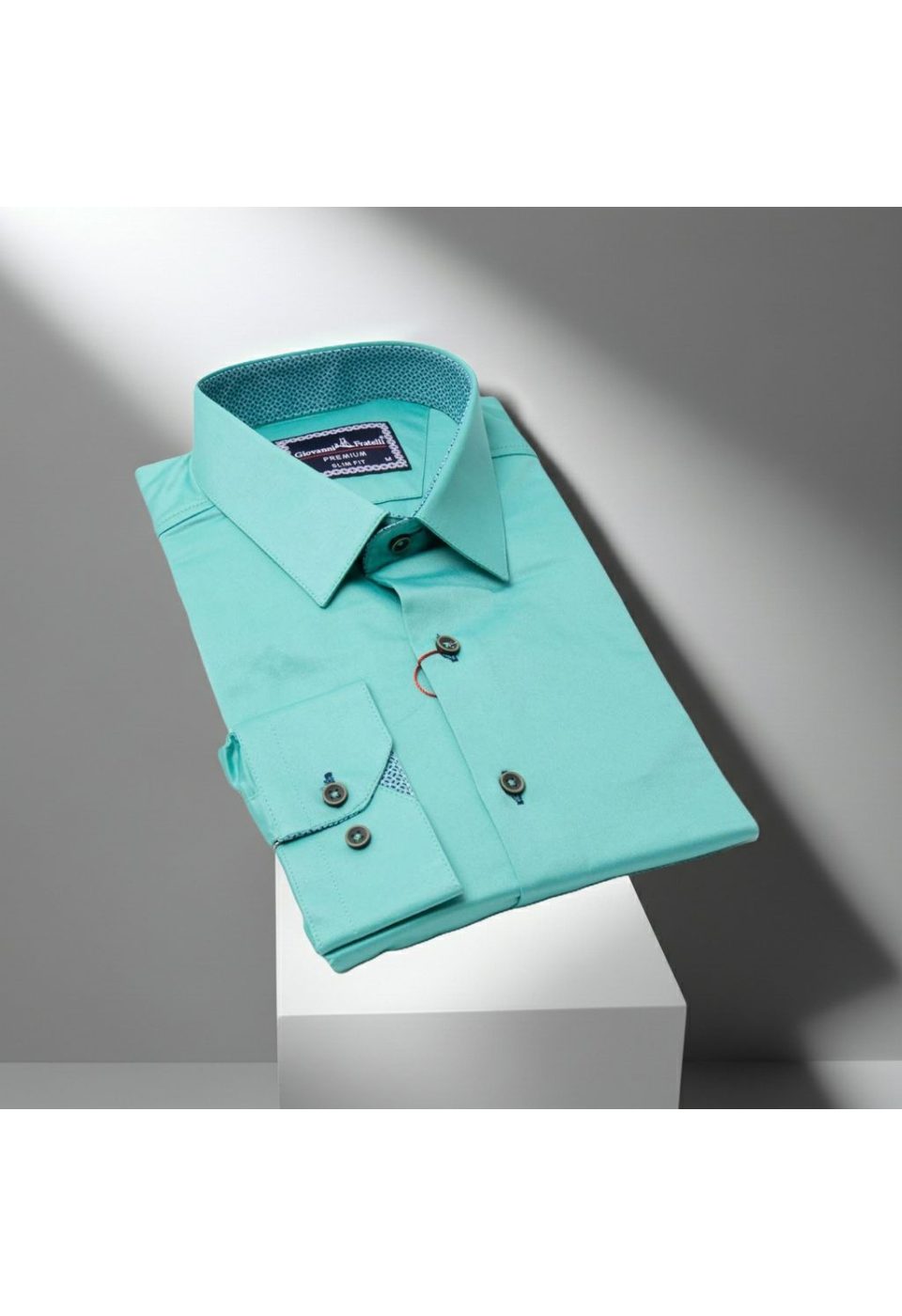 Slim Fit Uzun Kol Düz Renk Saten Erkek Gömlek 3GMK317090024 - Giovanni Fratelli