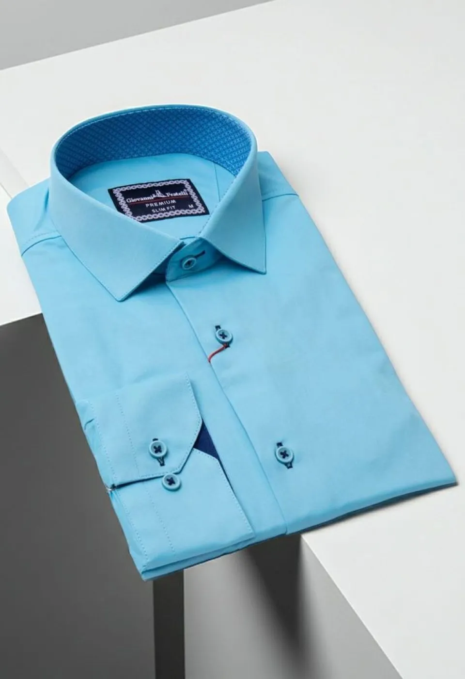 Slim Fit Uzun Kol Düz Renk Saten Erkek Gömlek 3GMK317090030