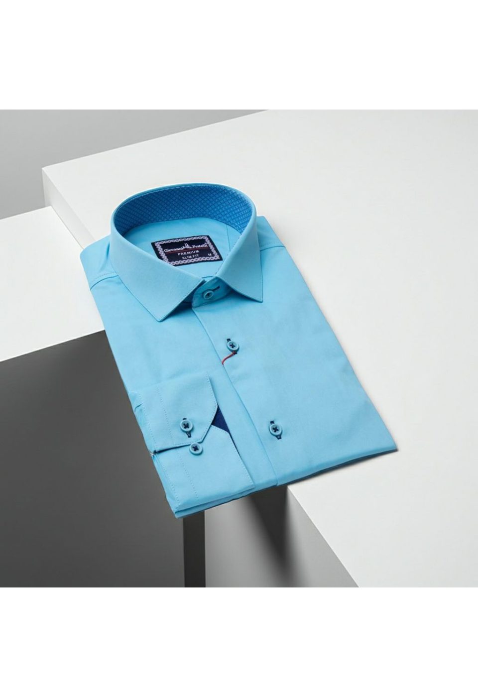 Slim Fit Uzun Kol Düz Renk Saten Erkek Gömlek 3GMK317090024 - Giovanni Fratelli