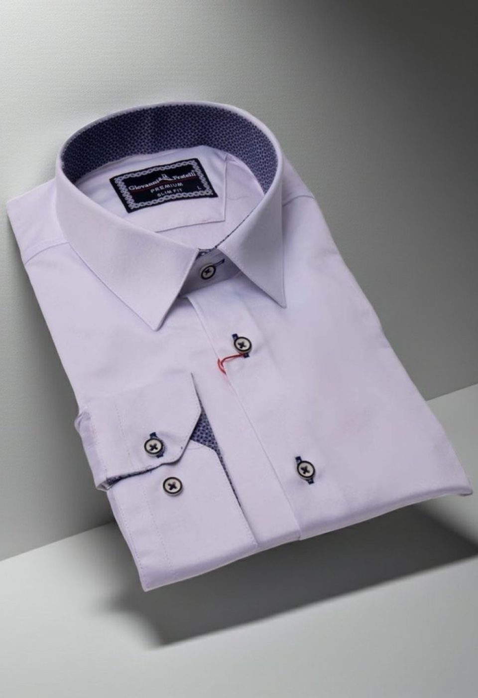 Slim Fit Uzun Kol Düz Renk Saten Erkek Gömlek 3GMK317090031 - Giovanni Fratelli