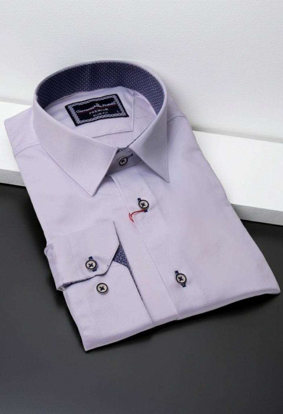 Slim Fit Uzun Kol Düz Renk Saten Erkek Gömlek 3GMK317090031
