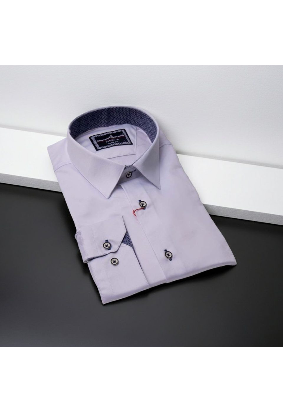 Slim Fit Uzun Kol Düz Renk Saten Erkek Gömlek 3GMK317090031 - Giovanni Fratelli