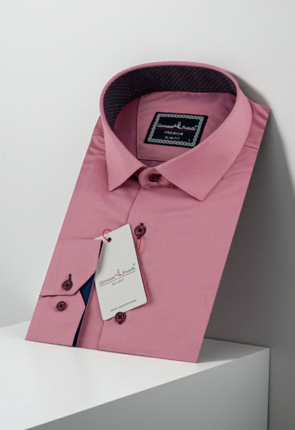 Slim Fit Uzun Kol Düz Renk Saten Erkek Gömlek 3GMK317090037
