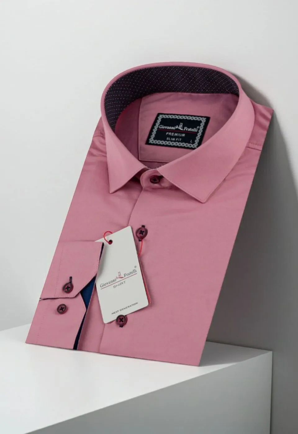 Slim Fit Uzun Kol Düz Renk Saten Erkek Gömlek 3GMK317090037