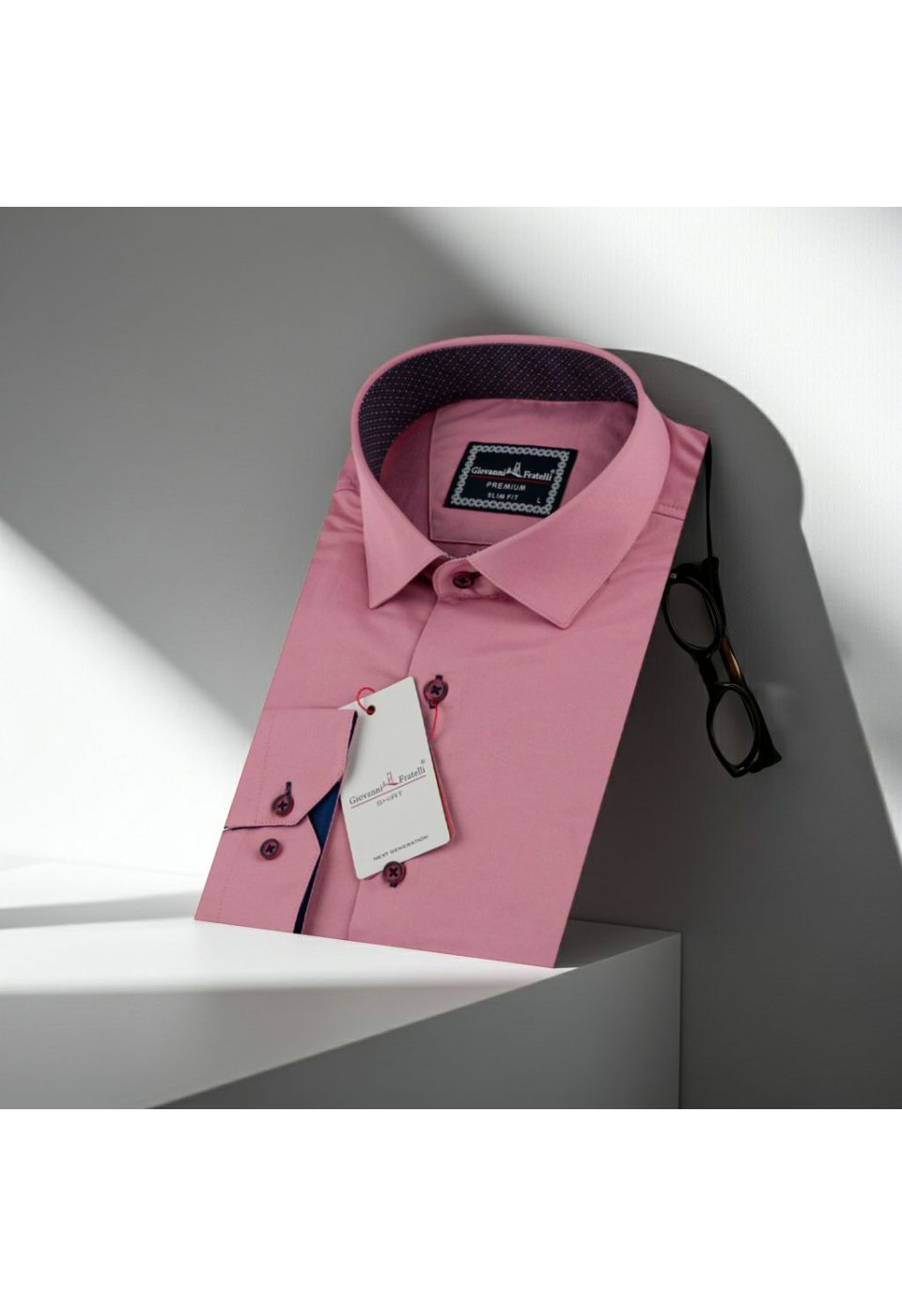 Slim Fit Uzun Kol Düz Renk Saten Erkek Gömlek 3GMK317090037 - Giovanni Fratelli