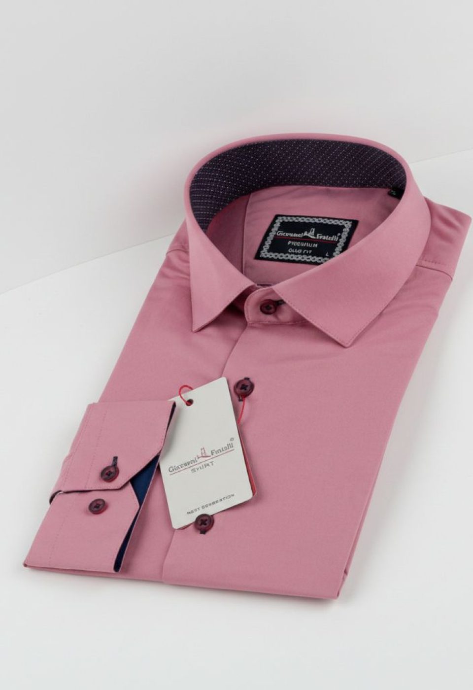 Slim Fit Uzun Kol Düz Renk Saten Erkek Gömlek 3GMK317090037 Slim Fit Uzun Kol Düz Renk Saten Erkek Gömlek 3GMK317090037