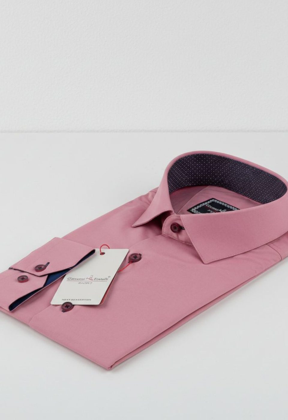 Slim Fit Uzun Kol Düz Renk Saten Erkek Gömlek 3GMK317090037 - Giovanni Fratelli