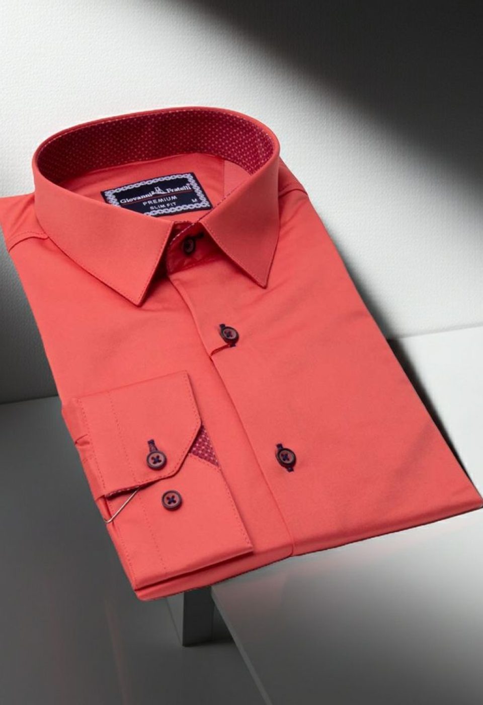 Slim Fit Uzun Kol Düz Renk Saten Erkek Gömlek 3GMK317090039 - Giovanni Fratelli