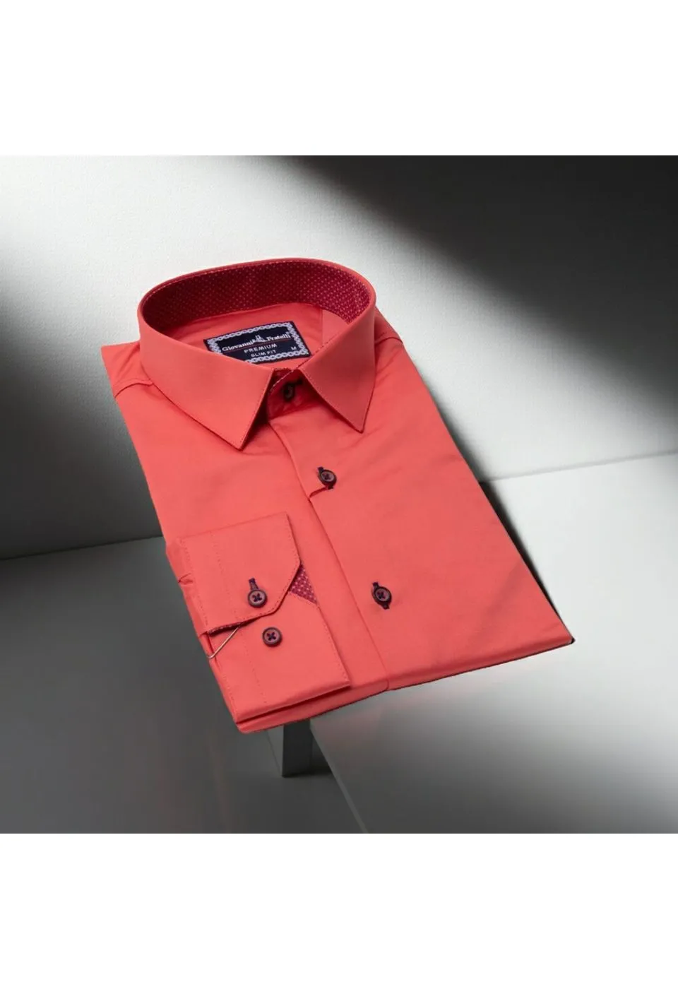 Slim Fit Uzun Kol Düz Renk Saten Erkek Gömlek 3GMK317090039 - Giovanni Fratelli