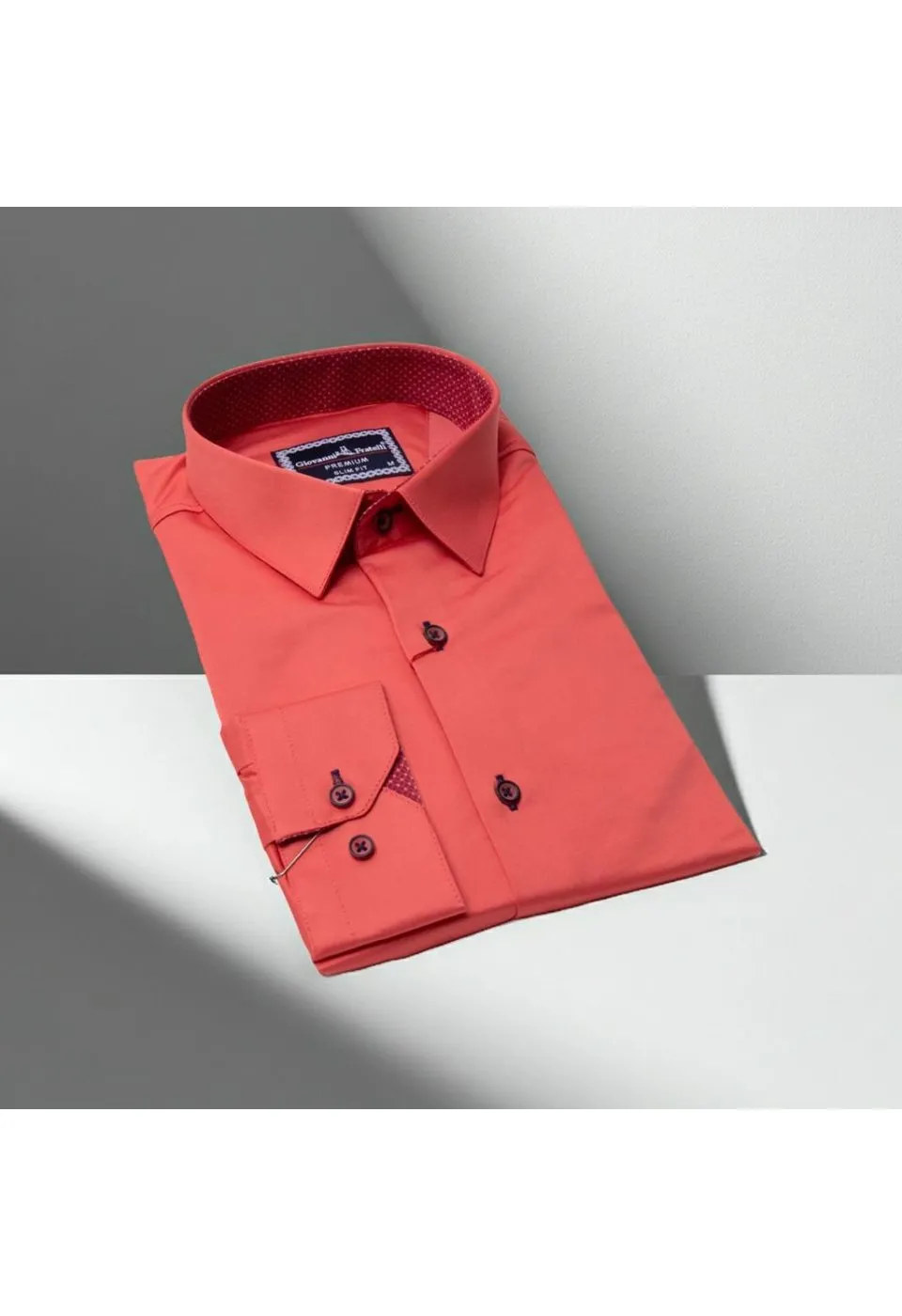 Slim Fit Uzun Kol Düz Renk Saten Erkek Gömlek 3GMK317090039 - Giovanni Fratelli
