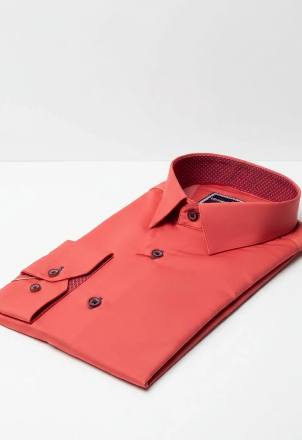 Slim Fit Uzun Kol Düz Renk Saten Erkek Gömlek 3GMK317090039