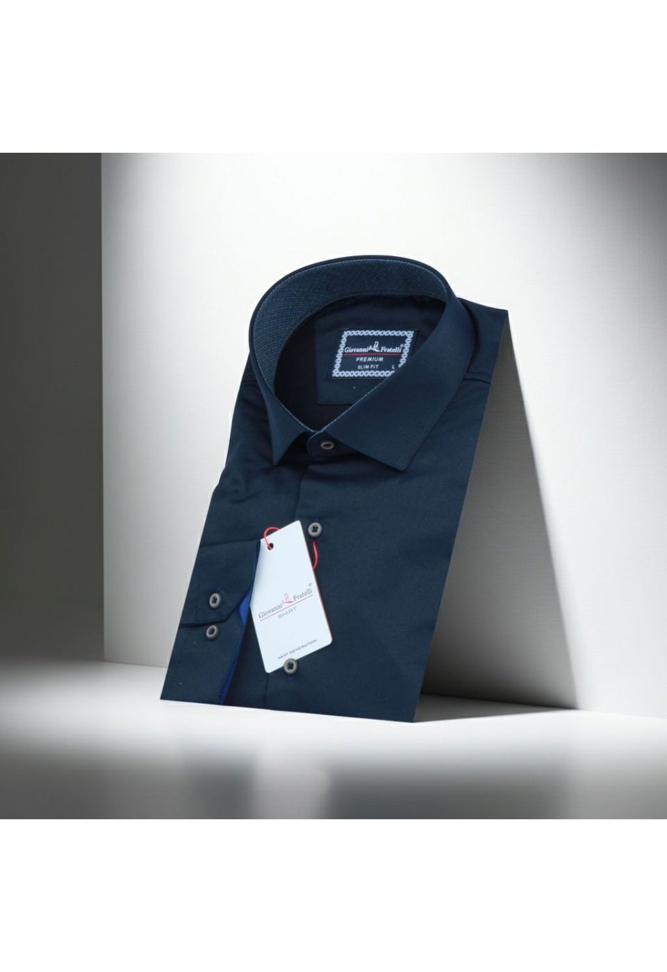 Slim Fit Uzun Kol Düz Renk Saten Erkek Gömlek 3GMK317090042 - Giovanni Fratelli