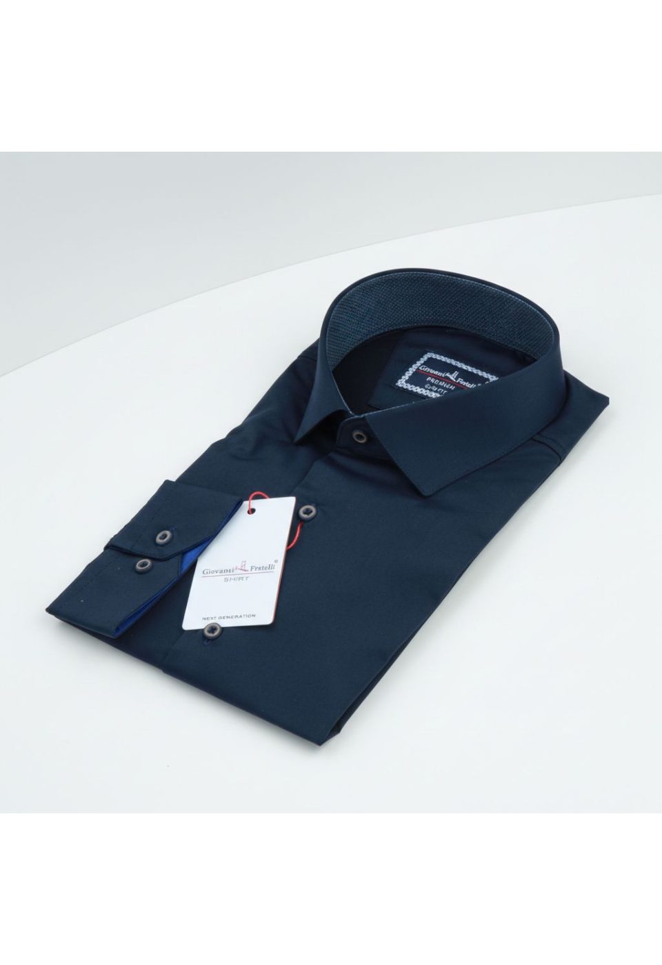 Slim Fit Uzun Kol Düz Renk Saten Erkek Gömlek 3GMK317090042 - Giovanni Fratelli