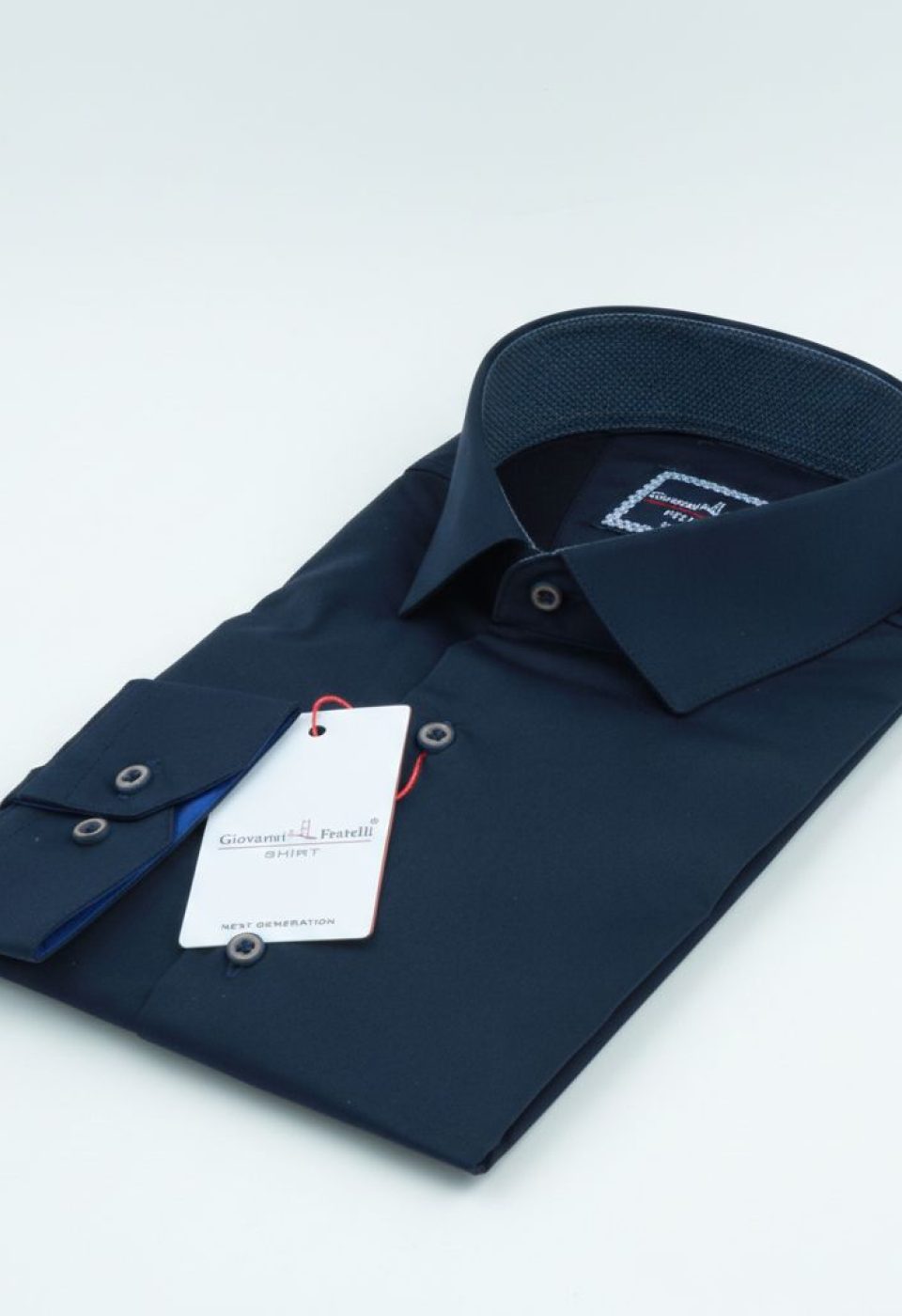 Slim Fit Uzun Kol Düz Renk Saten Erkek Gömlek 3GMK317090042 - Giovanni Fratelli