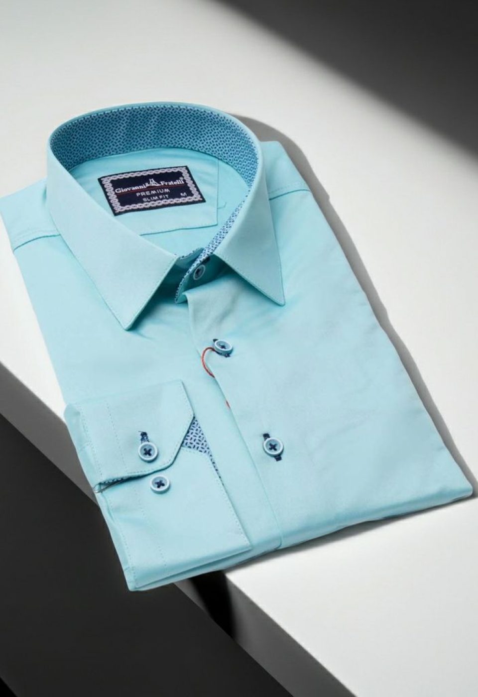 Slim Fit Uzun Kol Düz Renk Saten Erkek Gömlek 3GMK317090045 Slim Fit Uzun Kol Düz Renk Saten Erkek Gömlek 3GMK317090045