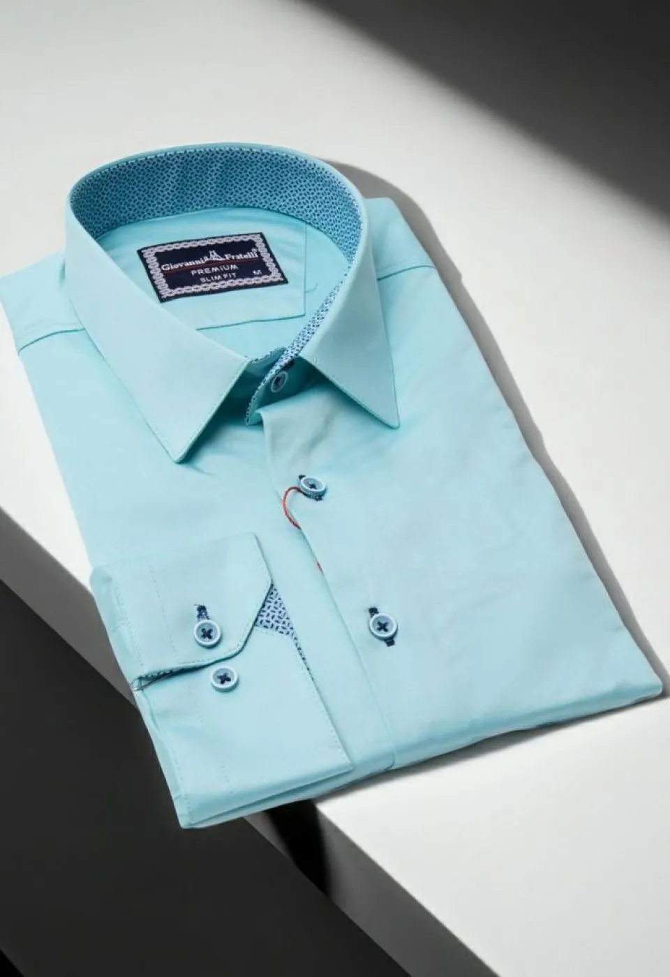 Slim Fit Uzun Kol Düz Renk Saten Erkek Gömlek 3GMK317090045